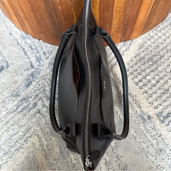 Lodis Siera Black Pebbled Leather Womens Tote - Picture 8 of 13